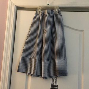 Super cute blue and white striped skirt